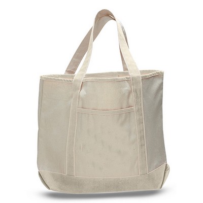 10 Oz. Cotton Canvas Boat Tote (12.25"x14.75"x5")
